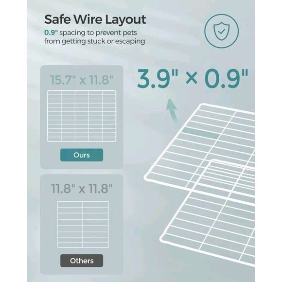 12 Panel Pet Playpen Metal Crate Fence Kennel Exercise Pen Small Animal Cage US - Picture 3 of 7